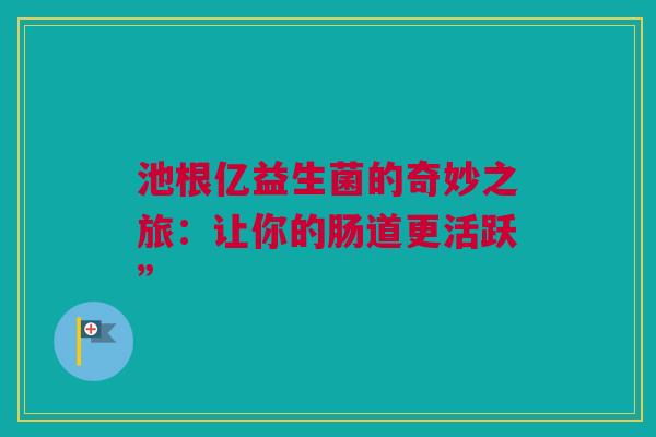 池根亿益生菌的奇妙之旅：让你的肠道更活跃”